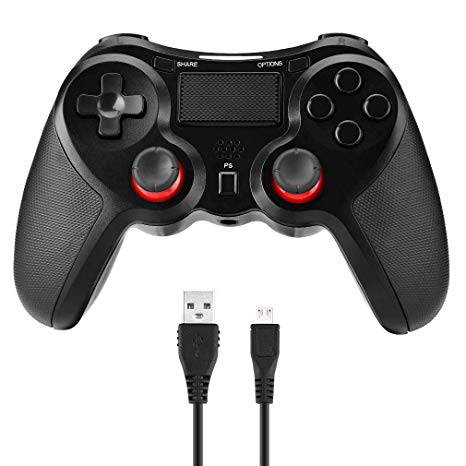 TGJOR PS4 Controller - Bluetooth Gamepad Six Axies DualShock 4 Wireless Controller Compatiable with Playstation 4, Touch Panel Joypad with Dual Vibration