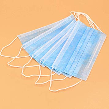 50pcs Surgical Disposable Face Mask,Three Layer Face Dust Earloop, Medical Mouth Flu Mask, Blocking Dust Air Pollution Flu Protection, Breathable and Comfortable, Daily Cold Protectio (Sky Blue)