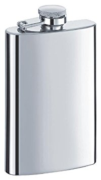Visol "Mini" Stainless Steel Hip Flask, 4-Ounce, Chrome