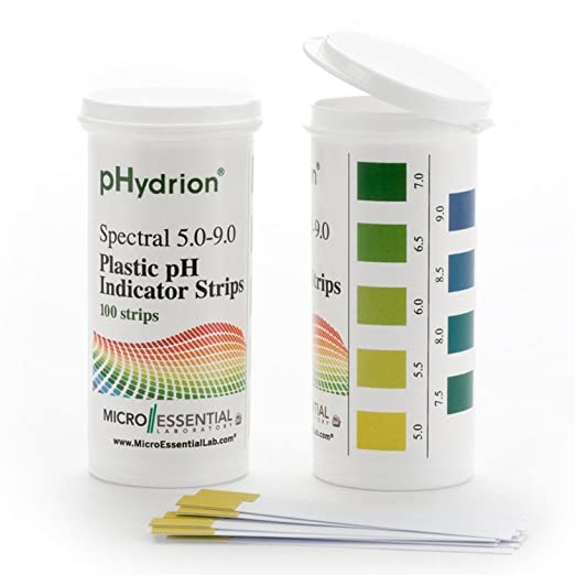 Micro Essential Lab 9400 Plastic pH Test Strips, 5.0 - 9.0 pH