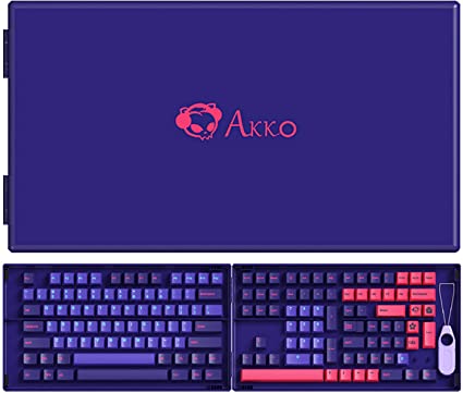 Akko Neon 157-Key Cherry Profile PBT Double-Shot Full Keycap Set for Mechanical Keyboards with Collection Box