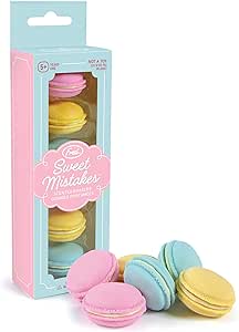 Genuine Fred Sweet Mistakes Macaron Erasers, Set of 6, Scented, Fun for School, Home, or Office