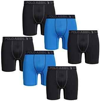 U.S. Polo Assn. Mens’ Quick Dry Performance Boxer Briefs (6 Pack)