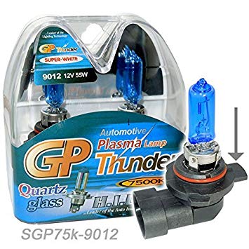 GP Thunder 7500K 9012 9012LL HIR2 PX22d 55W Super White Xenon Quartz Headlamp Light Bulbs For Dodge Impala LT Scion TC