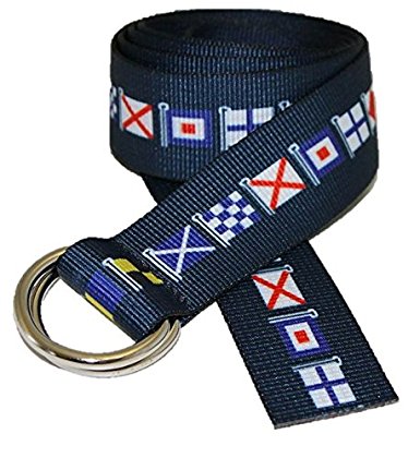 D-Ring Canvas Web Sailing Belt Made in USA by Thomas Bates