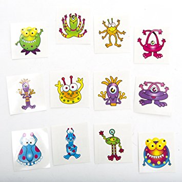 Monster Tattoos,72 tattoos per package