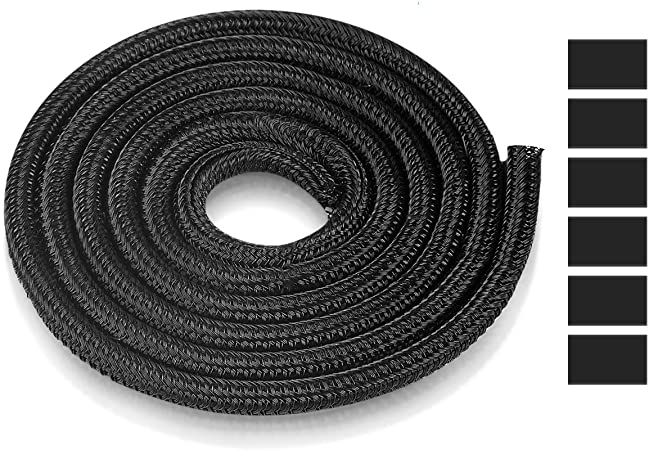 AGPTEK 6m/19.69ft Cable Tidy Sleeve, Animal Proof Cable Wire Management Wrap Split Sleeve with Flame Retardancy, Cable Cover Protector Cord Organizer for TV, Computer, Home Theater, Car and More