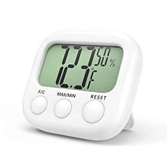 Indoor Thermometer Digital Hygrometer Humidity Gauge, Room Thermometer, Temperature and Humidity Monitor, with Maximum and Minimum Records, for Home Office Greenhouse (Classic)