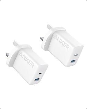 iPhone Charger, Anker USB C Plug, 2-Pack 20W Dual Port USB Fast Wall Charger, USB C Charger Block for iPhone 15/15 Pro/15 Pro Max/14/13/12, iPad Pro, AirPods, and More (Cable Not Included)