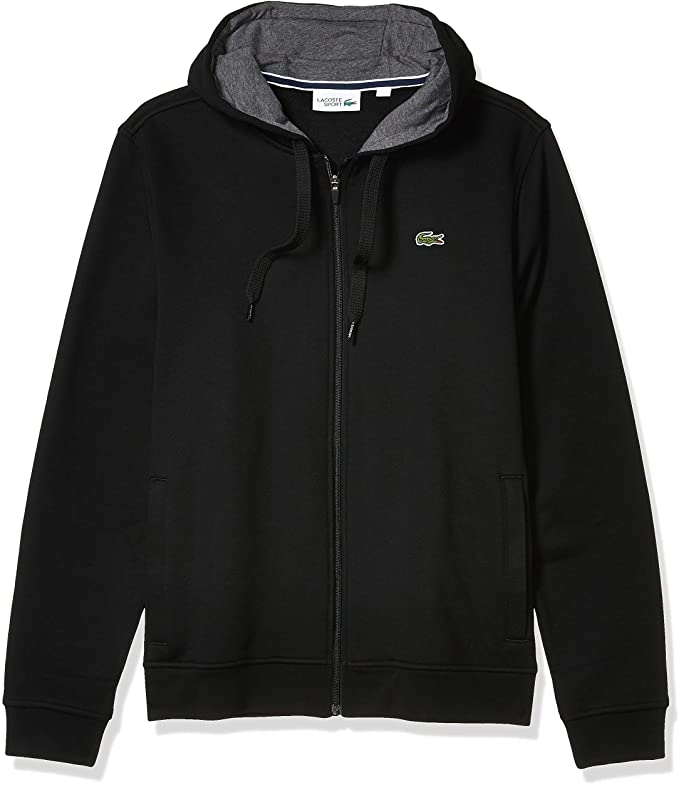 Lacoste Men's Sport Fleece Zip Up Hooded Sweatshirt