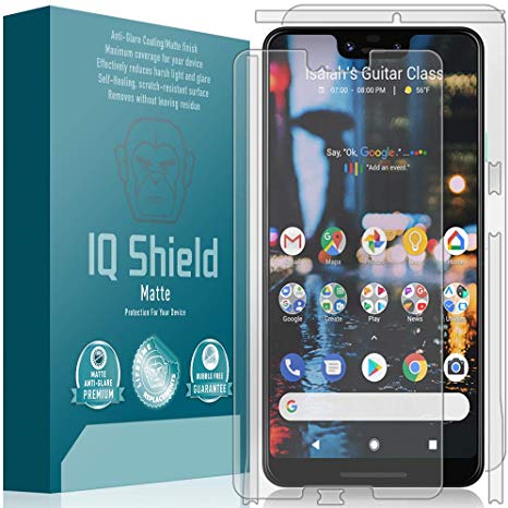 IQ Shield Matte Full Body Skin Compatible with Google Pixel 3 XL   Anti-Glare (Full Coverage) Screen Protector and Anti-Bubble Film