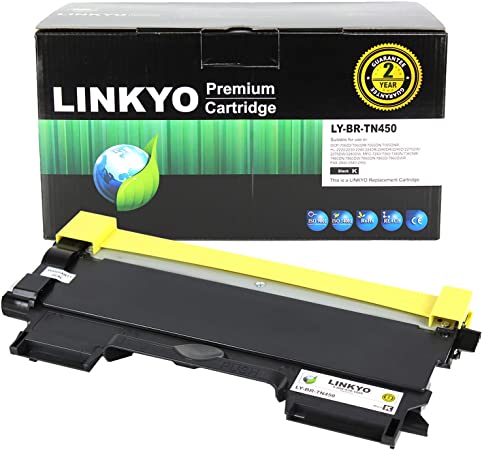 LINKYO Compatible Toner Cartridge Replacement for Brother TN450 TN-450 TN420 (Black, High Yield)