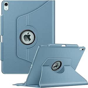 Fintie Rotating Case for iPad Air 13-inch (M2) 2024 with Pencil Holder - 360 Degree Swiveling Protective Stand Cover with Auto Wake/Sleep, Ocean Blue