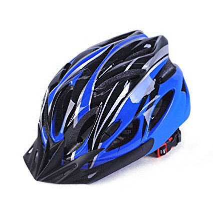 IFLYING Eco-Friendly Super Light Integrally Bike Helmet,Adjustable Lightweight Mountain Road Bike Helmets for Men and Women (Blue)