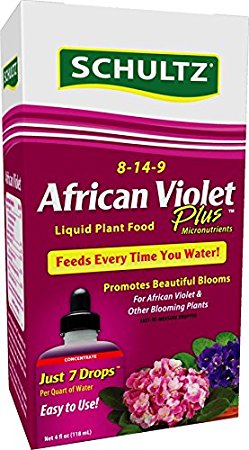 Schultz African Violet Plus Liquid Plant Food 8-14-9, 4 oz