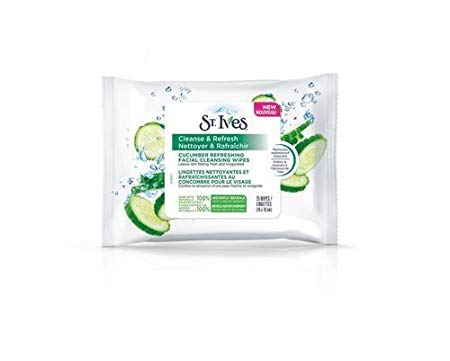 St Ives Cucumber Refreshing Facial Cleansing Wipes, 25 Count, 0.2 Kg