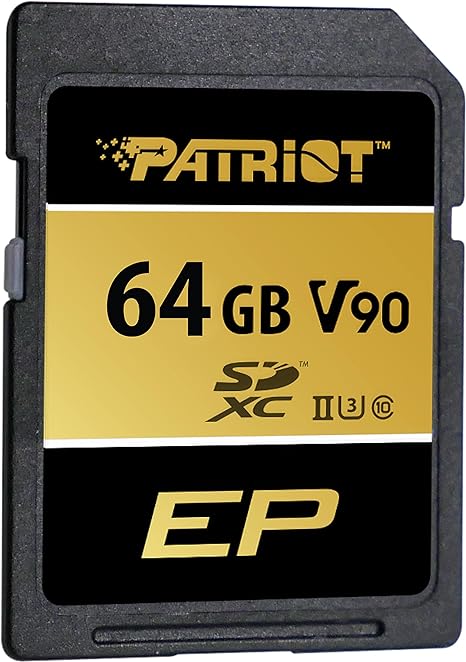 Patriot V90 SDXC UHS-II U3 Class 10 SD Card 64GB