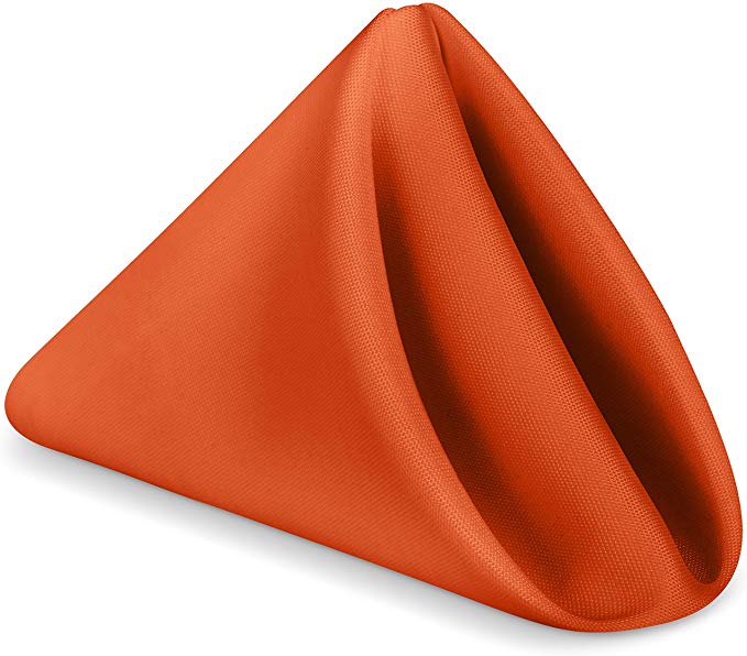 Utopia Home 24 Pack Cloth Napkins (17 x 17 Inches), Orange Dinner Napkins