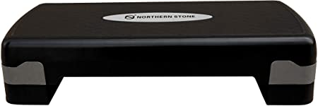 Northern Stone Fitness Adjustable 2 Levels Exercise Aerobic Step with 10cm and 15cm Heights for Home Use