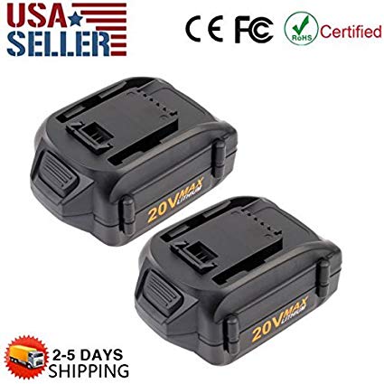 VANON 4.0Ah 20V Max Li-ion Rechargeable Replacement Battery for Worx WA3520 WG151s WG155s WG251s WG255s WG540s WG545s WG890 WG891 (2 Pack)