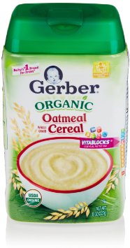 Gerber Baby Cereal Organic Oatmeal 8 Oz