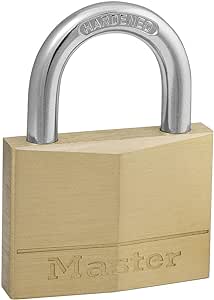 Master Lock 150EURD Lucchetto con Chiavi in Ottone, Oro, 6.8 x 5 x 1.4 cm