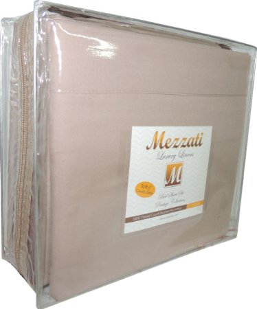 Mezzati Luxury Bed Sheets Set - Sale - Best, Softest, Coziest Sheets Ever! - High Quality 1800 Prestige Collection Brushed Microfiber Bedding - Money Back Guarantee (Cappuccino, Queen)