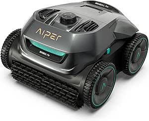 AIPER Seagull Pro Cordless Robotic Pool Cleaner, Quad-Motor Powerful Pool Vacuum for In-Ground Pools, Smart Navigation Pool Vacuum Cleaner Lasts up to 150 Mins, Floor, Wall and Water Line Cleaning