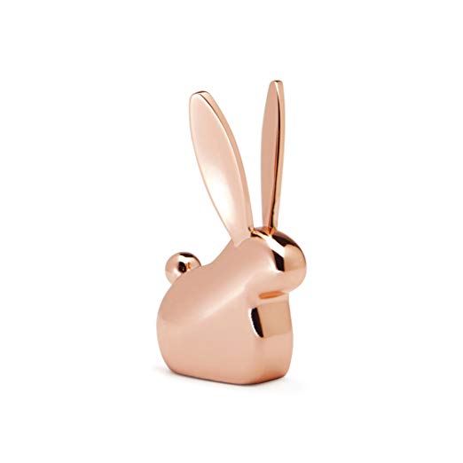 Umbra Anigram Plated Bunny Holders for Jewelry/Ring Display, Copper