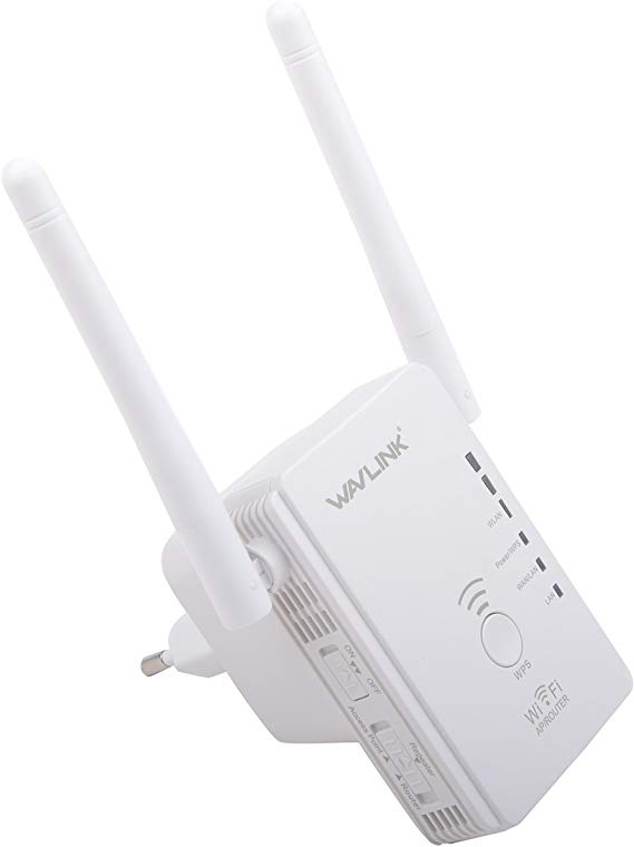Wavlink WL-WN578R2 Universal Mini 300Mbps Wireless-N WiFi Range Extender Repeater Router N300 AP with 2 External Antenna’s