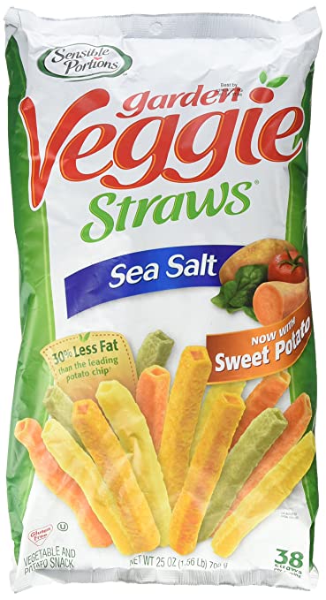 Sensible Portions Garden Veggie Straws Sea Salt 25 Oz. (1.56 Lb.) Bag