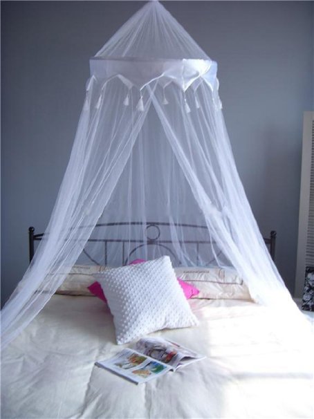 A-Express® White Mosquito Net Bed Canopy Up To King Size 100% Polyester 10 Meter Round
