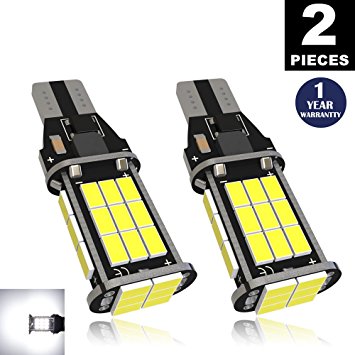 LUYED (2) Extremely Bright 1600 Lumens Backup Reverse Lights 921 912 W 16W 3020 30-EX Chipsets, Xenon White, No Hyper Flash