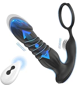 6.04 inches Special Silicone Massagers Kit with Water Resistant Play in Anywhere You Like (Black) for Man, Rechargeable Cordless Body Prostrate Massager with 9 Modes for Men Relax Massaging -sslt3