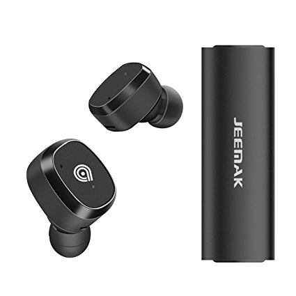 JEEMAK Mini TWS Twins True Wireless Stereo Earbuds In Ear Headphones with Charging box Bluetooth V4.2 Sport Music Headsets Earphones