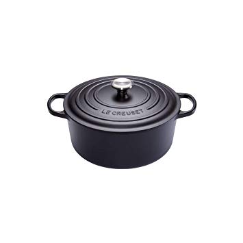 Le Creuset Signature Cast Iron Round Casserole, 20 cm - Satin Black