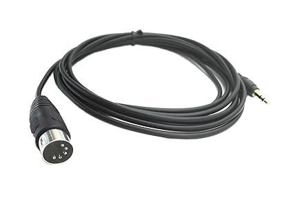 5-Pin DIN-Male Cable, 5 Pin Din Plug to 3.5mm(1/8in) TRS Stereo Male Jack Stereo Audio Cable for Playing The Musical Instrument Signal Output 3m (10 feet,3.5M-5 DIN M)