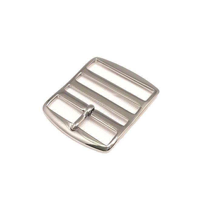 Wrist & Style Premium Perlon Buckle - Polished Silver | 18mm