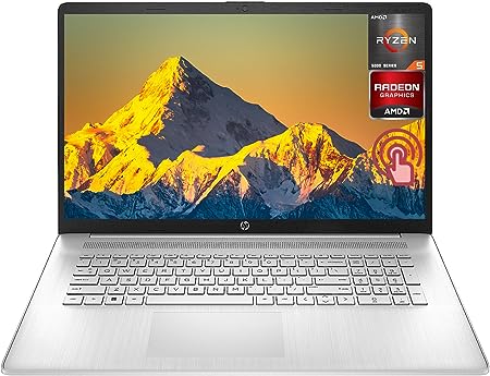 HP 2023 Touchscreen Business Laptop, 17.3 Inch HD  Display, AMD Ryzen 5 7530U Processor(Beats i7-1165G7), Intel Iris Xe Graphics, 12GB RAM, 1TB SSD, Wi-Fi 6, Anti-Glare, Windows 11 Home, Silver