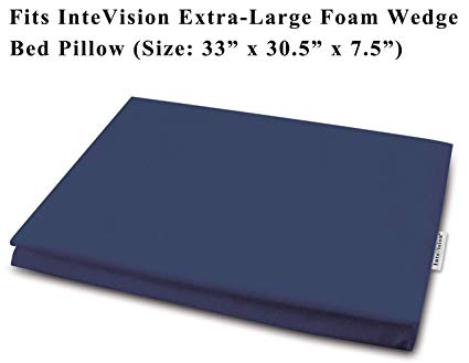 InteVision 400 Thread Count, 100% Egyptian Cotton Pillowcase. Designed to Fit the InteVision Extra-Large Foam Wedge Bed Pillow (33" x 30.5" x 7.5")