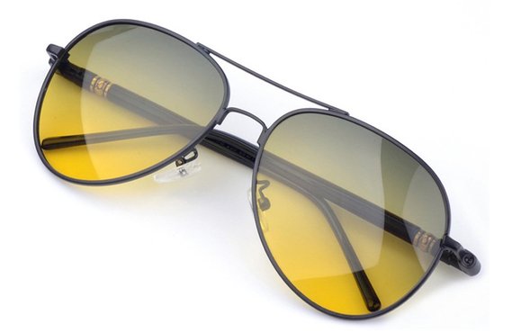 JZ Eyewear Mens Womens Day and Night View Vision Aviator Cupronickel Gungrey Frame 57 MM Driving Sunglasses