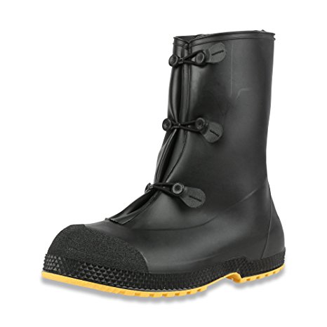 Servus SuperFit 12" PVC Dual-Compound Men's Overboots, Black & Yellow (11002B-Boxed)