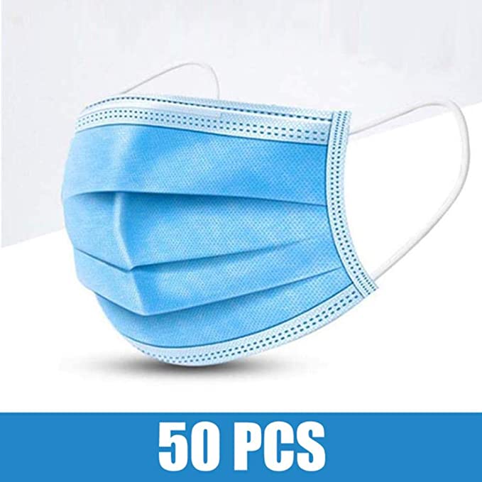 Froomer Dust Protection 3 Levels Earloop Non Woven Respirator with Filter,50 PCS, Number03, Adult