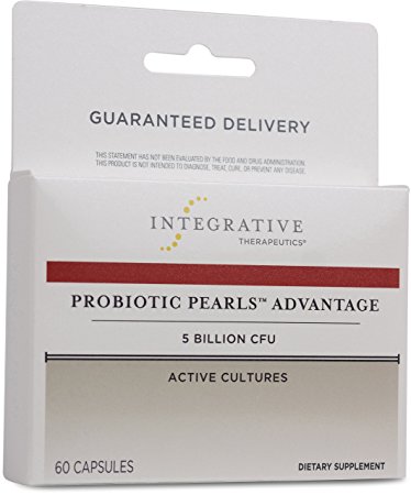 Integrative Therapeutics - Probiotic Pearls Advantage, 5 billion CFU - Active Cultures - Blend of Lactobacillus & Bifidobacterium (Shelf Stable) - 60 Capsules