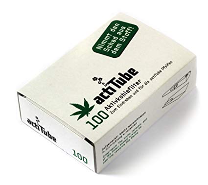 actiTube - activated CHARCOAL filters for rolling 9mm - 1 box = 100 filters