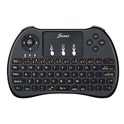 Seneo 2.4GHz Wireless Mini Keyboard with Mouse Touchpad, for Smart TV Box/Android TV Box /Google TV Box/Xbox/IPTV/HTPC/PC/Laptop