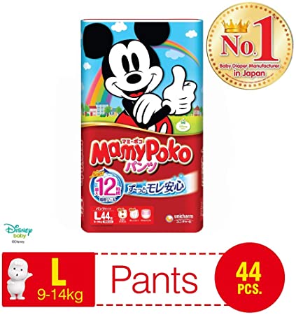 Mamypoko-pants Mickey Mouse Design Collection [ Man-and-woman Common Use ] L-size { 9kg~14kg } 44sheets [ Japanese Import ]
