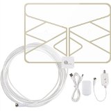 1byone Window Antenna 50 Miles Super Thin HDTV Antenna with 20ft Coaxial Cable Extreme Soft Design and Lightweight