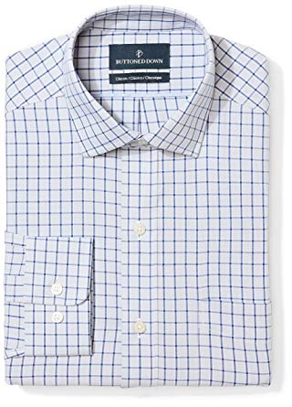 BUTTONED DOWN Men's Classic Fit Check Non-Iron Dress Shirt