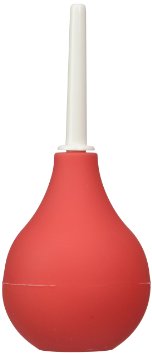Enema Bulb by Healthy Vibes 4 oz Red - Home Enema for Constipation Fatigue Hemorrhoids and Weight Issues - Shower Enema is Easy to Use and Clean - Made of Premium Quality ABS Plastic and Silicone